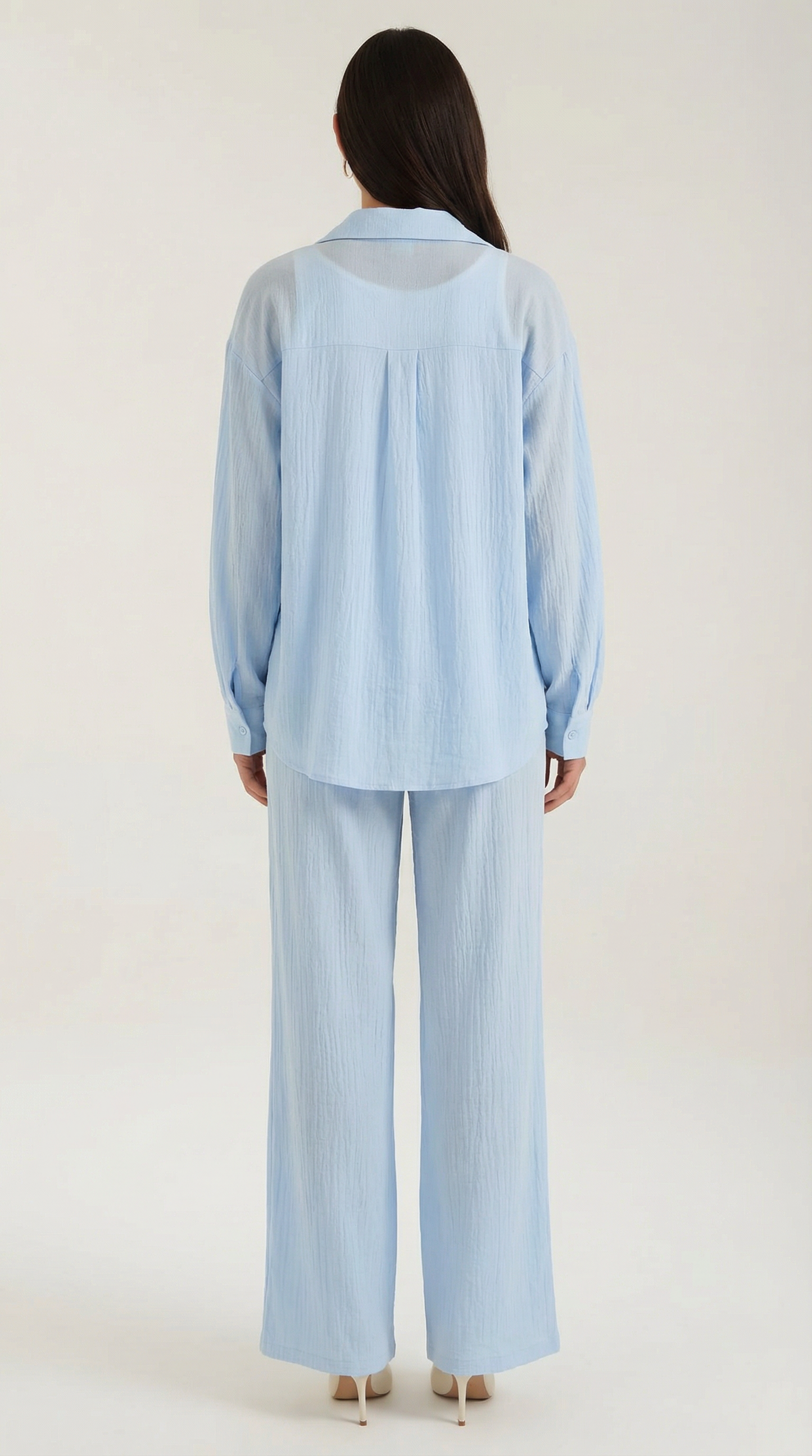 Amber Cotton Button-Down Set