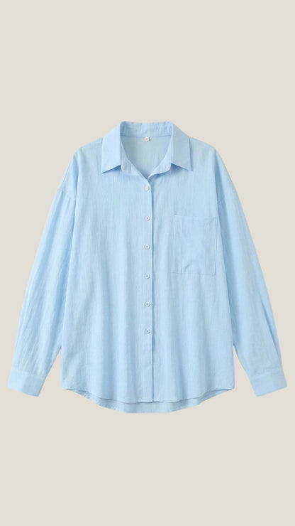 Amber Cotton Button-Down Set