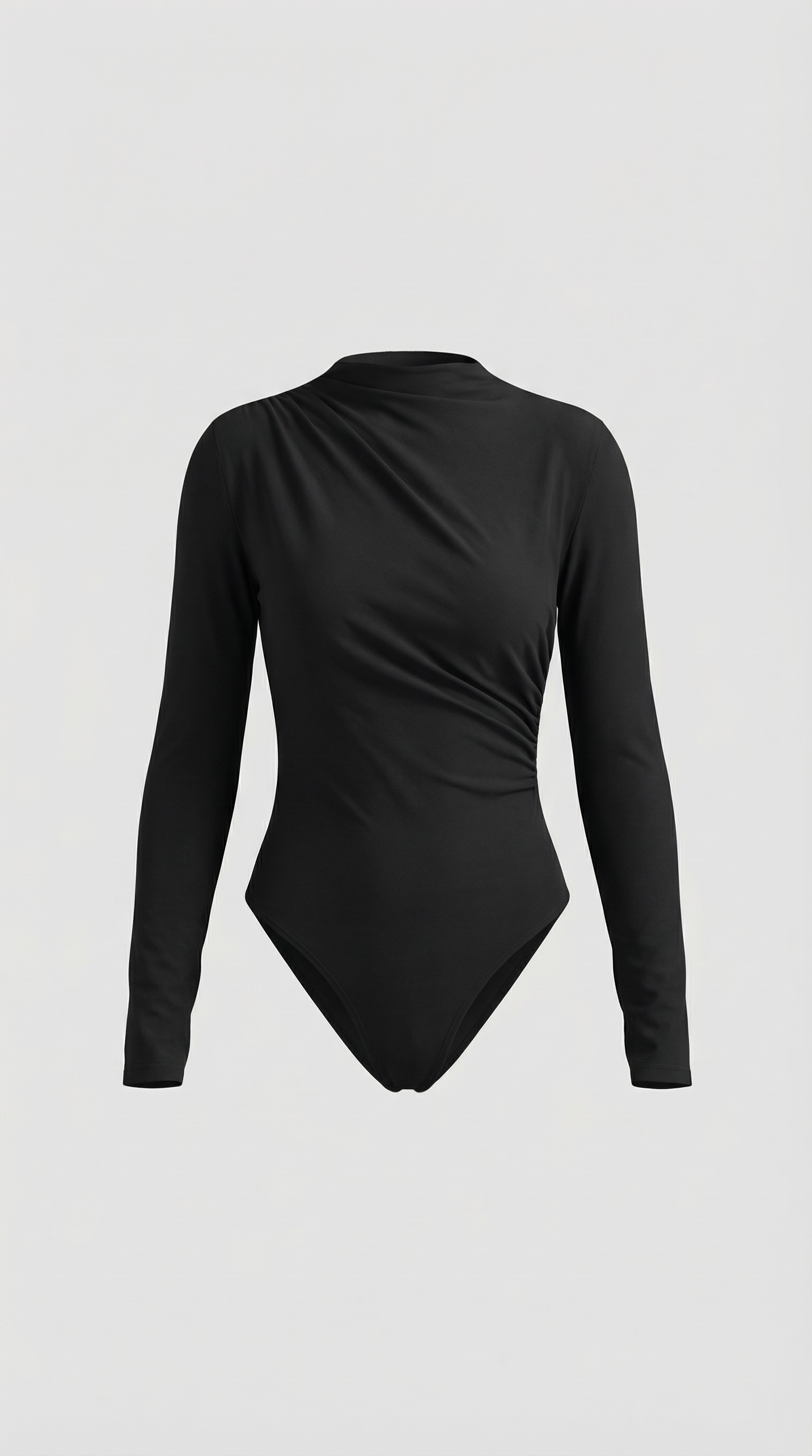 Audrey Ruched Long-Sleeve Bodysuit
