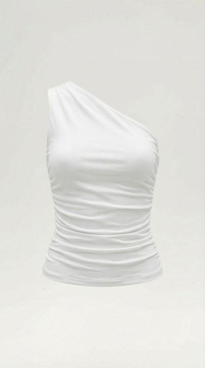 Briony Sleeveless One-Shoulder Top