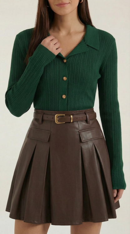 Elaine Ribbed Knit Top