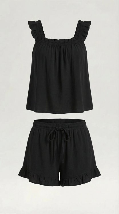 Helen Ruffled Cotton Set
