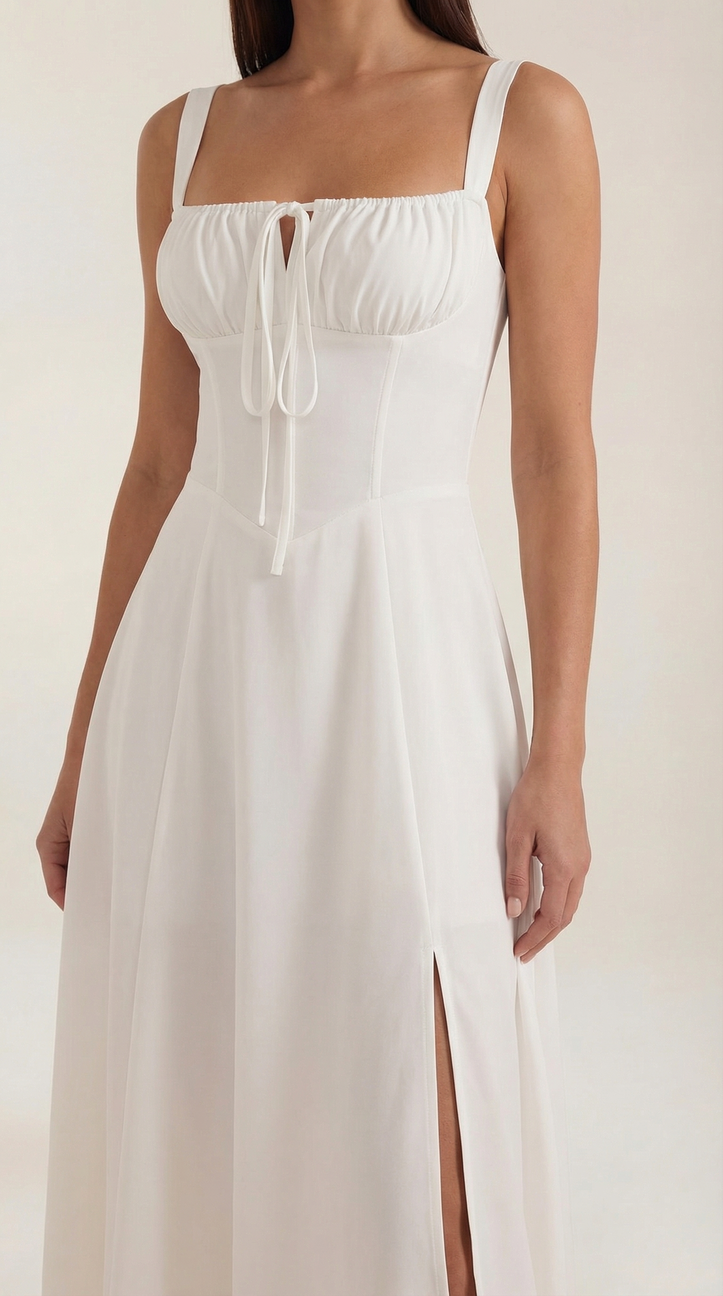 Jade Lace-Up Midi Dress