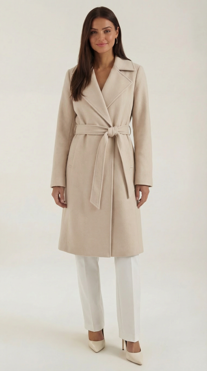Joyce Belted Wool Trench Coat