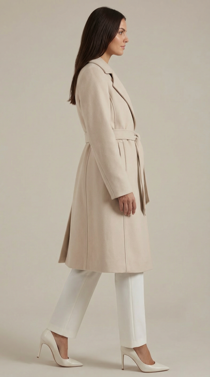Joyce Belted Wool Trench Coat