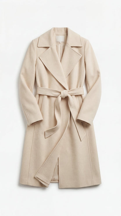 Joyce Belted Wool Trench Coat