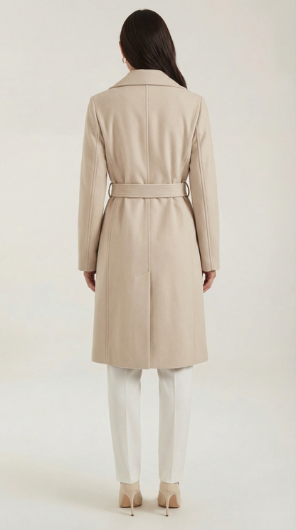 Joyce Belted Wool Trench Coat