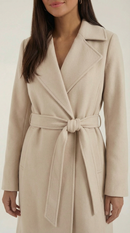 Joyce Belted Wool Trench Coat