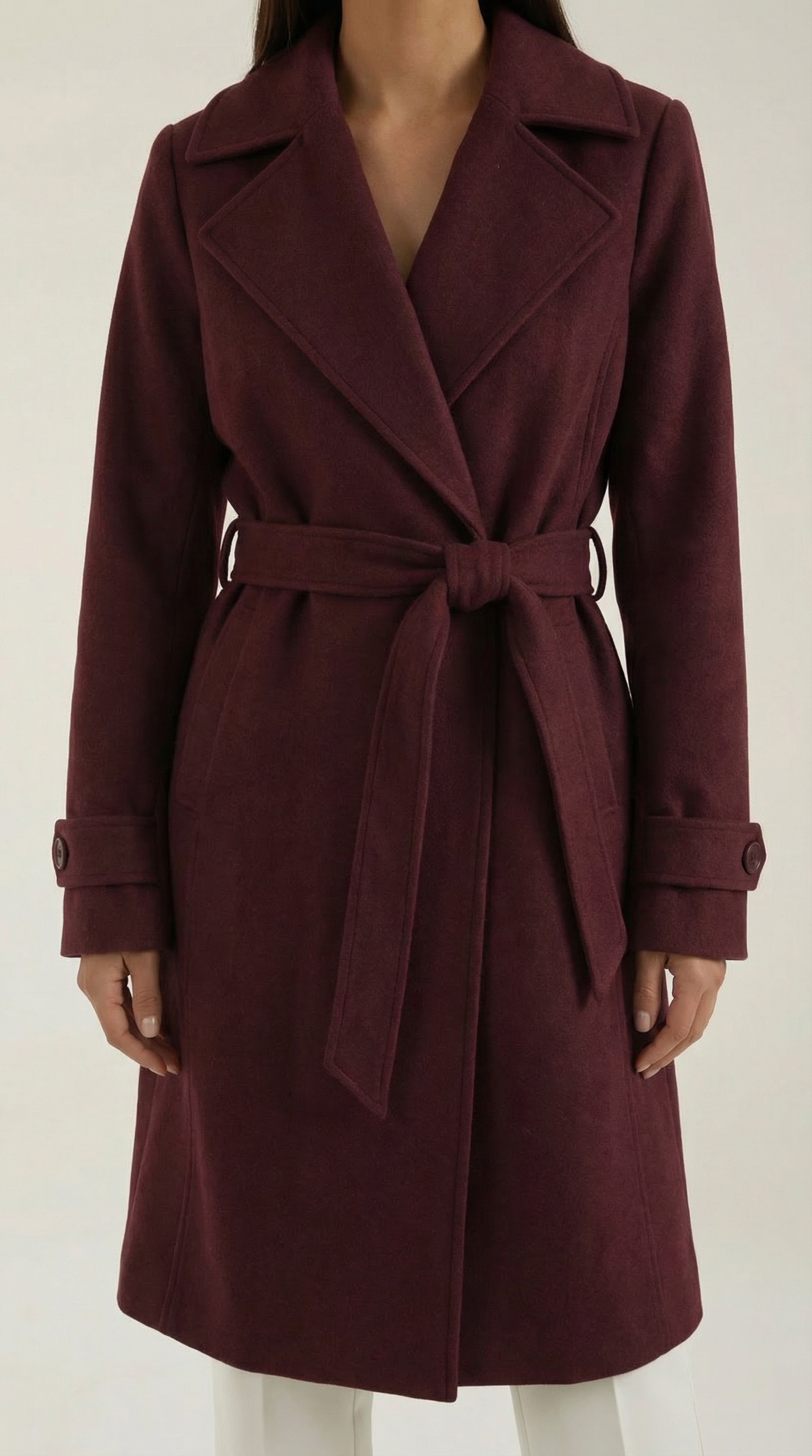 Joyce Belted Wool Trench Coat