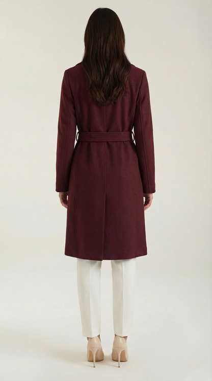 Joyce Belted Wool Trench Coat