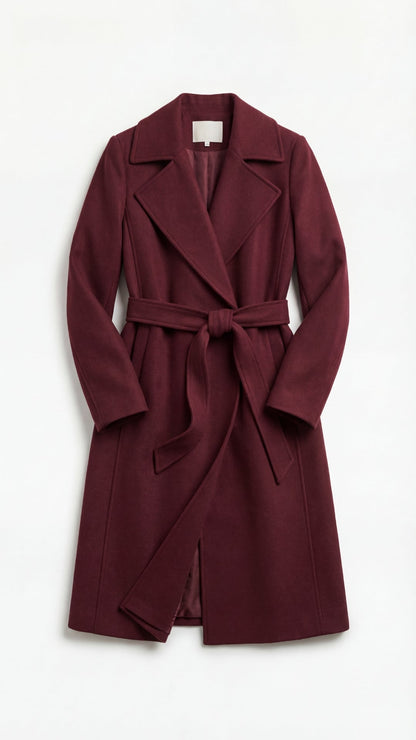 Joyce Belted Wool Trench Coat