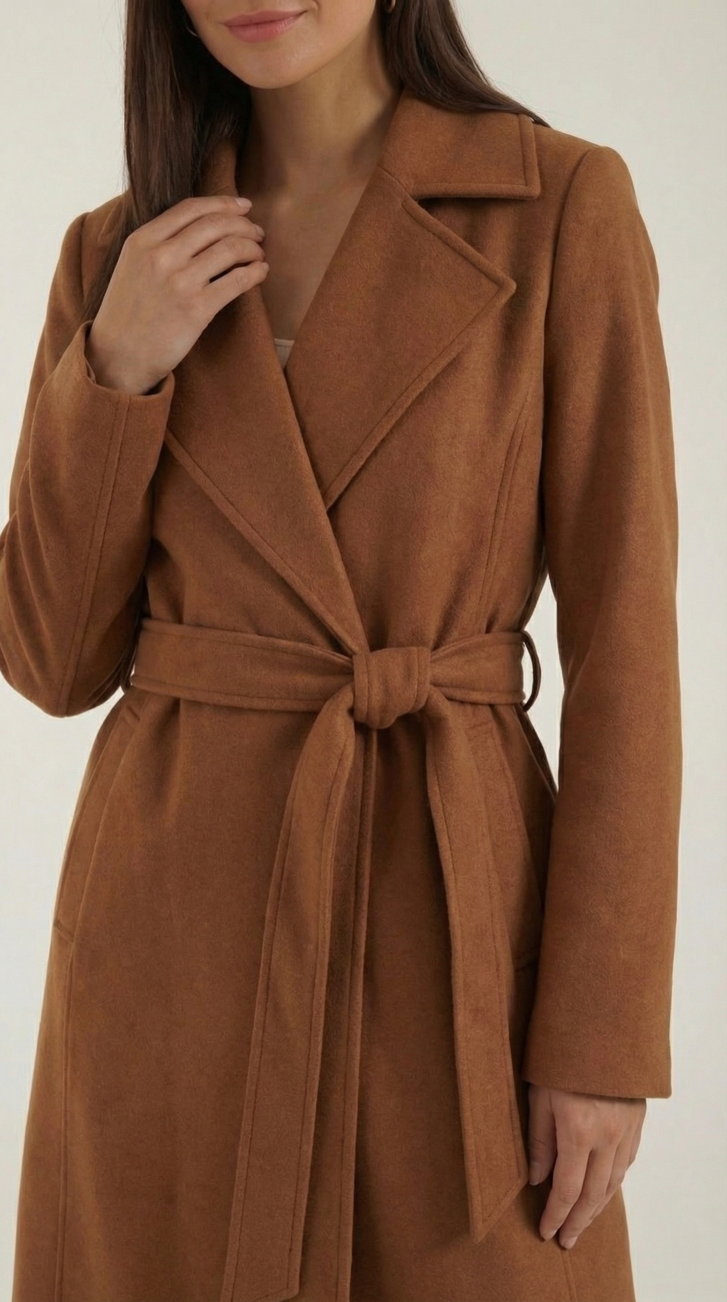 Joyce Belted Wool Trench Coat