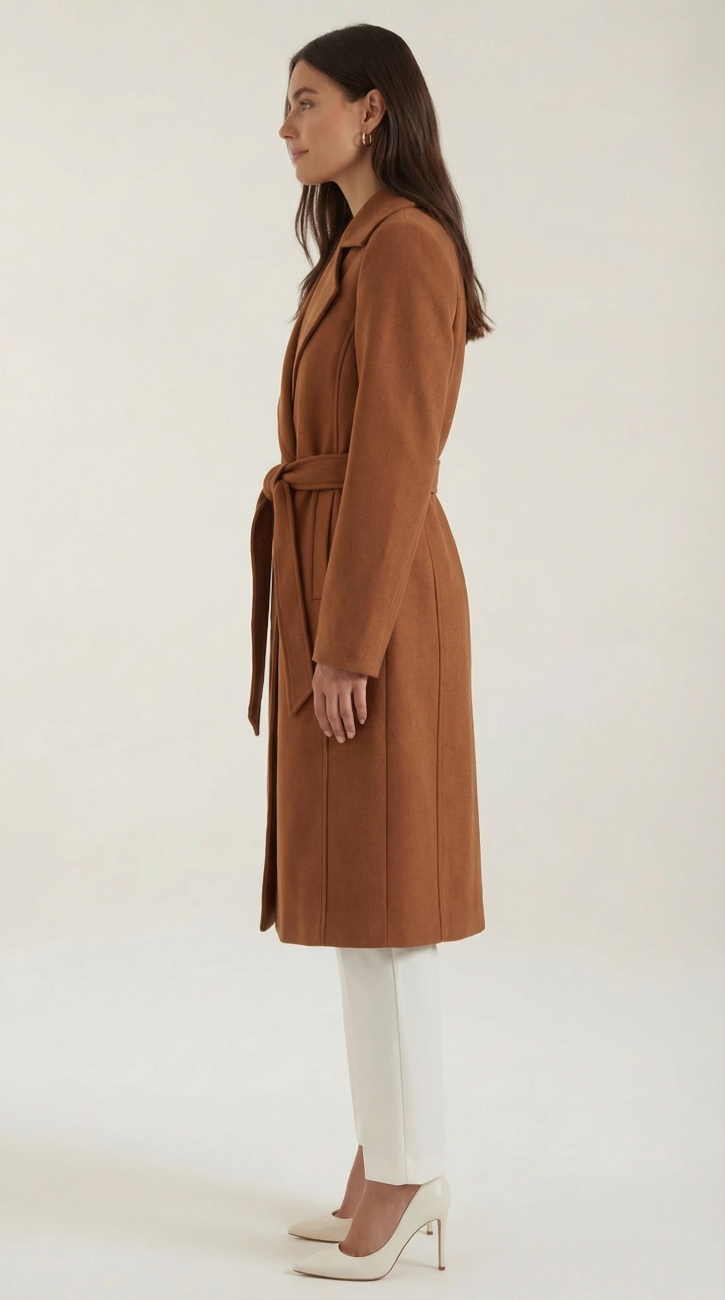 Joyce Belted Wool Trench Coat