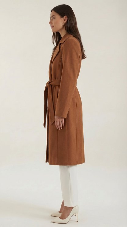 Joyce Belted Wool Trench Coat