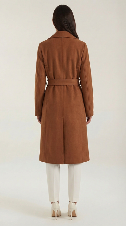 Joyce Belted Wool Trench Coat