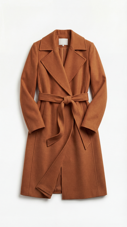 Joyce Belted Wool Trench Coat