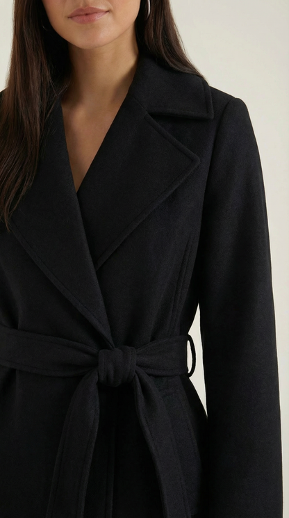 Joyce Belted Wool Trench Coat