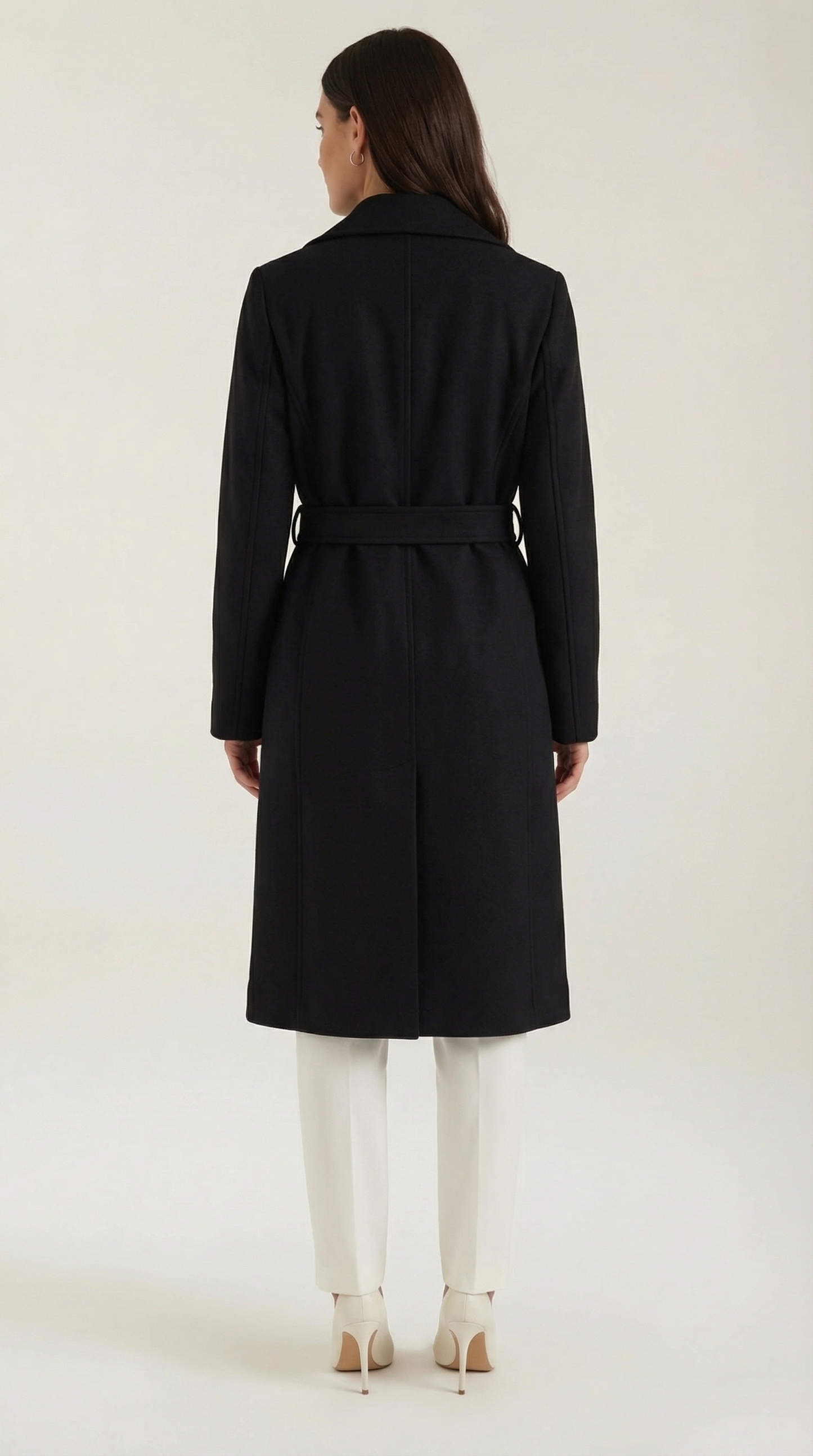 Joyce Belted Wool Trench Coat