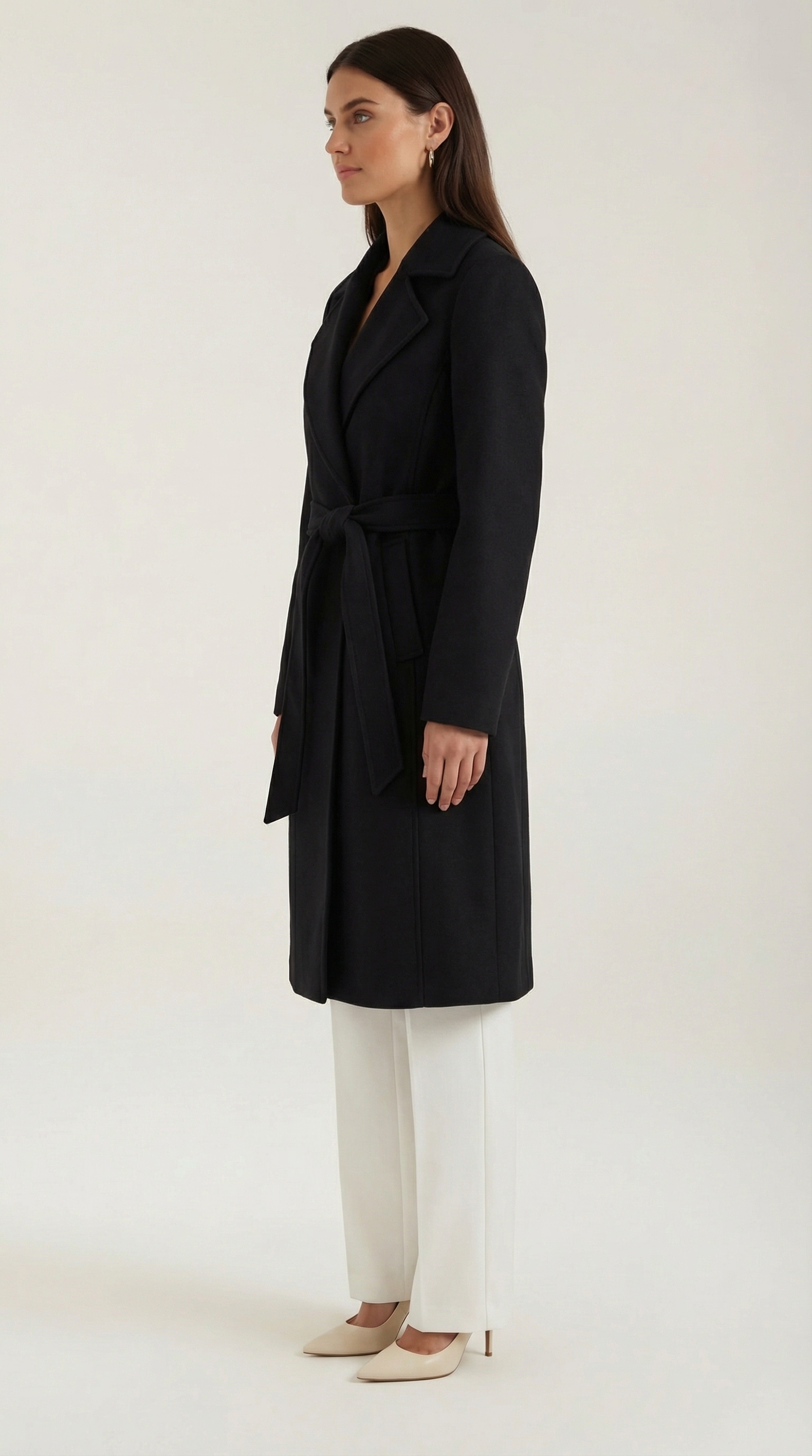 Joyce Belted Wool Trench Coat