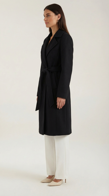 Joyce Belted Wool Trench Coat