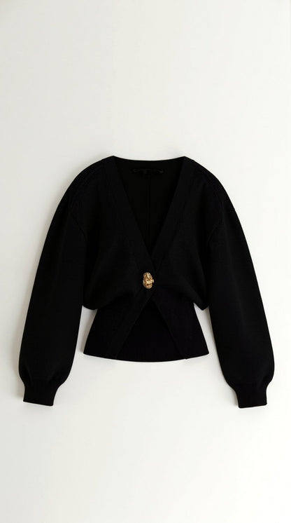 Kathleen V-Neck Knit Sweater