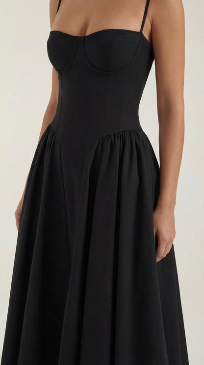 Odette Corset Midi Dress
