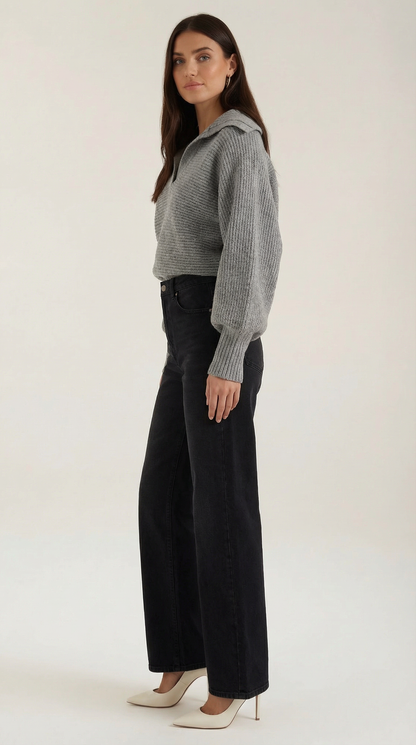Pauline Collared Chunky Knit Sweater