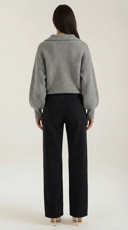 Pauline Collared Chunky Knit Sweater