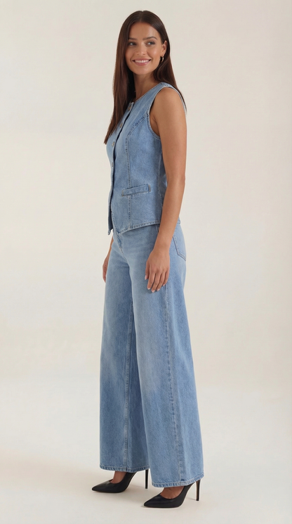 Rhonda Cotton Denim Set