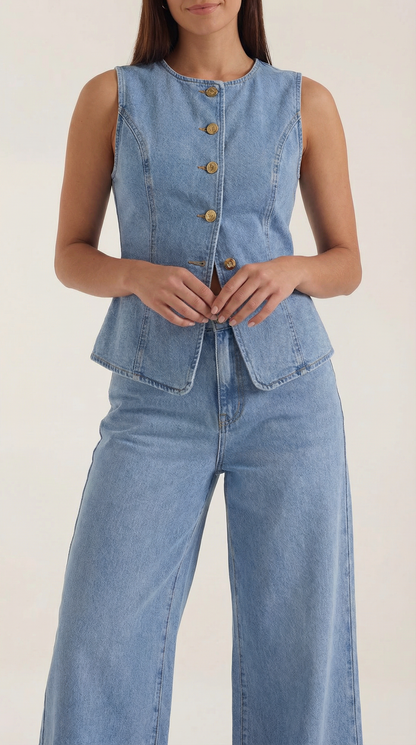 Rhonda Cotton Denim Set