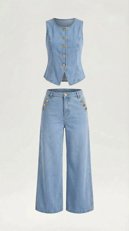 Rhonda Cotton Denim Set