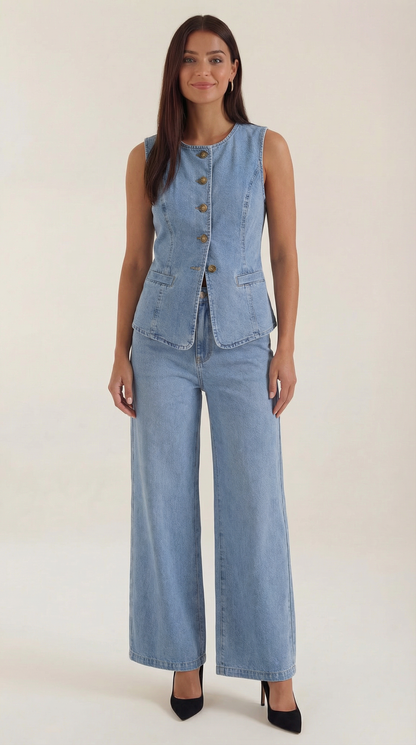 Rhonda Cotton Denim Set