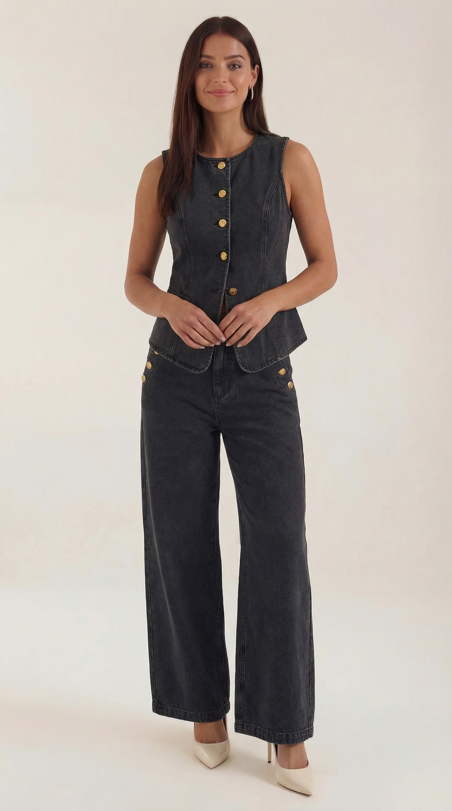 Rhonda Cotton Denim Set
