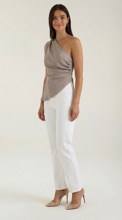 Selene Sleeveless One-Shoulder Top